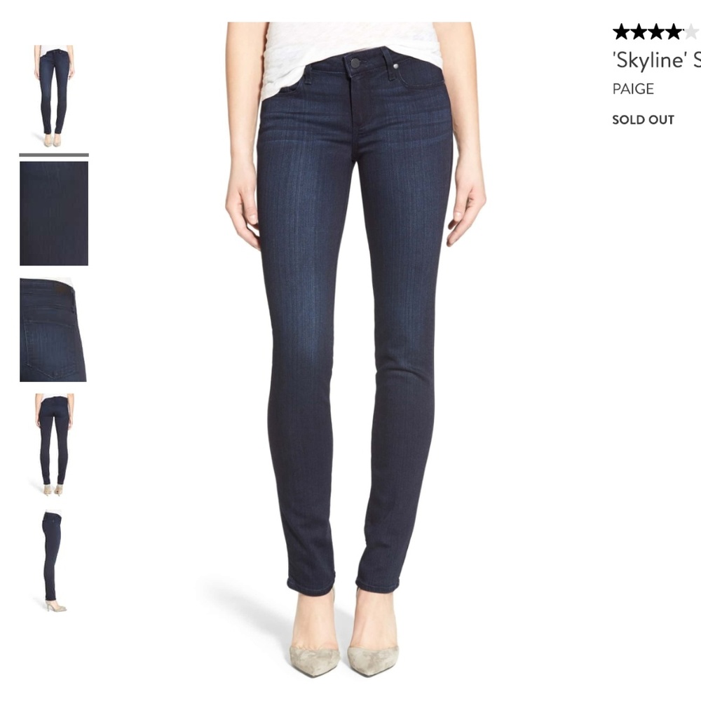 Paige Skyline Skinny Jeans (Dark Wash)